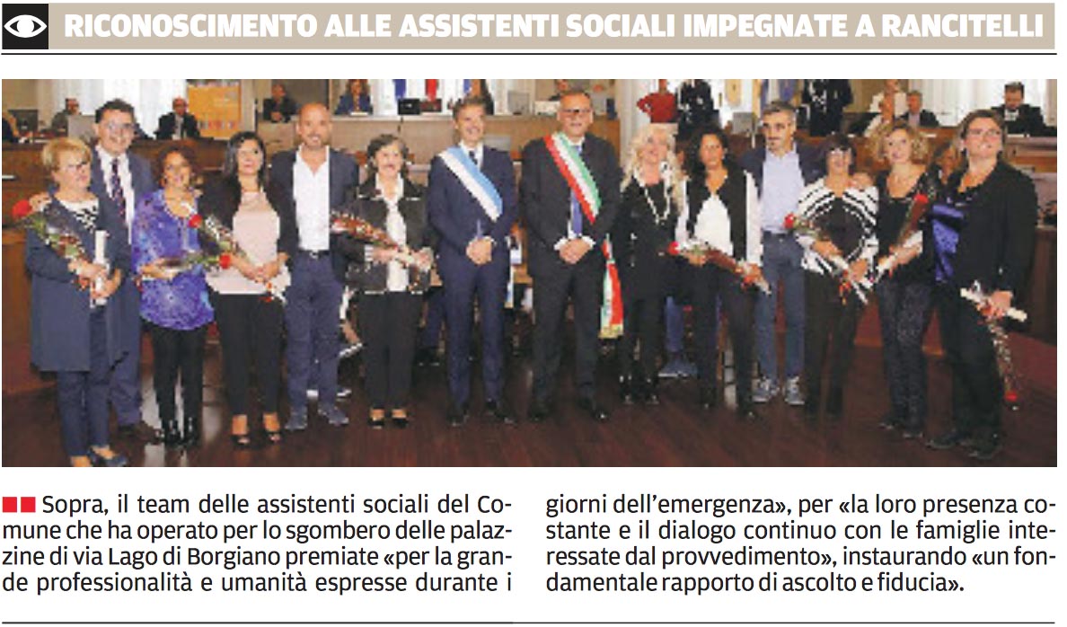 Ciattè e delfino d'oro, ieri le premiazioni. Riconoscimenti per gli Assistenti Sociali